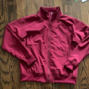 Athleta Burgundy Bomber Style Jacket Large